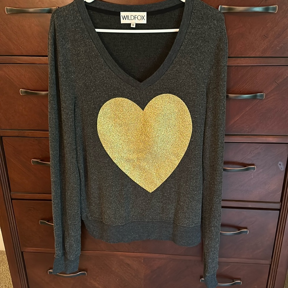 Wildfox heart sweatshirt.